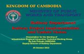 Presentation of Railway Department, Cambodia, 2012