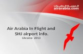 Air Arabia in flight and SHJ airport info
