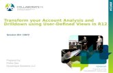 Transform your Account Analysis and Drilldown using User-Defined Views in R12