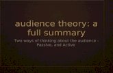 Audience theory summary