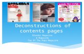 Deconstructions of contents pages!
