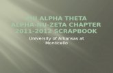 Phi Alpha Theta: Alpha-Nu-Zeta Chapter 2011-2012 Scrapbook