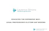 Educated The Expensive Way: Legal Profession's Elitism Gap Widens