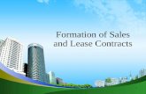 Contract of formation of sales