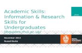 Information and research skills for Undergraduates