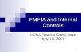 FMFIA and Internal Controls NOAA Finance Conference May 10, 2007