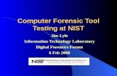 Computer Forensic Tool Testing at NIST
