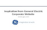Inspiration from General Electric's Corporate Website