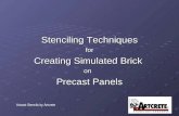 Stenciling Simulated Brick On Precast