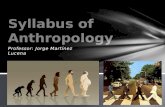 Syllabus of Anthropology