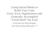 Social Networking: Quick Overview Based on the Five Part Networking Success Plan (tm)