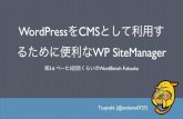 WordPressをCMSとして利用するために便利なWP SiteManagerについて