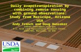 Daily evapotranspiration by combining remote sensing with ground observations: Study from Maricopa, Arizona USA