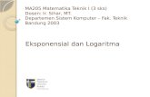 Model Eksponensial dan Logaritma