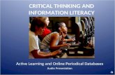 Critical Thinking and Information Literacy