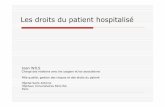 Les droits du patient hospitalisé