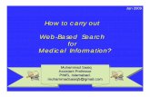 How to carry out web based search for medical information -muhammad saaiq