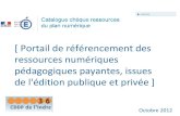 Présentation catalogue chèque ressources collège/lycée