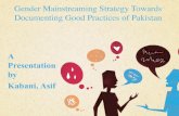 Asif Kabani - Gender Mainstreaming Strategy towards documenting good practice and examples of pakistan