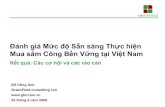 Đánh giá Mức độ Sẵn sàng Thực hiện  Mua sắm Công Bền Vững tại Việt Nam - Cơ hội và các rào cản