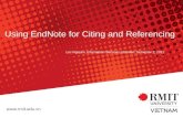 Using end note for citing and referencing   staff