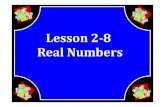 M8 lesson 2 8 real numbers