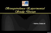 Bioequivalence experimental study design By Vishnu Datta M