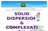 Solid dispersion and complexaton