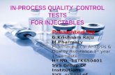 Ipqc test for injectables
