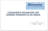 Consumer behavior on amway products in india