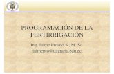 programación de la fertirrigación- Ing. Agr. Jaime Proaño