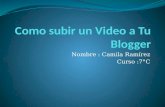 Como subir un video a tu blogger
