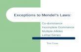 Exceptions to mendel's laws
