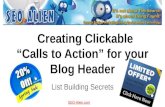 Creating Clickable Calls to Action for Your Blog Headers