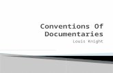 Conventions of documentaries