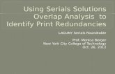 Using serials solutions overlap analysis  to identify print rev
