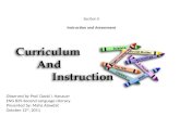 Curriculum and instruction