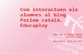 Com interactuen els alumnes al blog parlem català (educaplay)