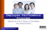Employee Performance Programs