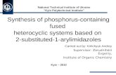Synthesis of phosphorus-containing fused heterocyclic systems based on 2-substituted-1-arylimidazoles