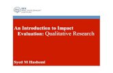 Syed Hashemi  - qualitative research