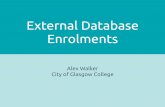 Enrolments using external database
