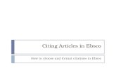 Ebsco Cite Articles