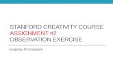 Stanford creativity course. assignment 2