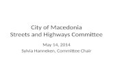 City of macedonia streets and highways committee meeting 05 14-2014