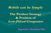 The product strategy & position of low priced computers