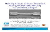 Elastic Modulus And Residual Stress Of Thin Films