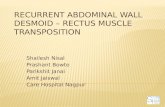 Recurrent abdominal wall desmoid – rectus muscle transposition