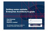 Setting Some Realistic Enterprise Architecture Goals