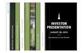 Ackermans & van Haaren - 1H14 results: Investor presentation